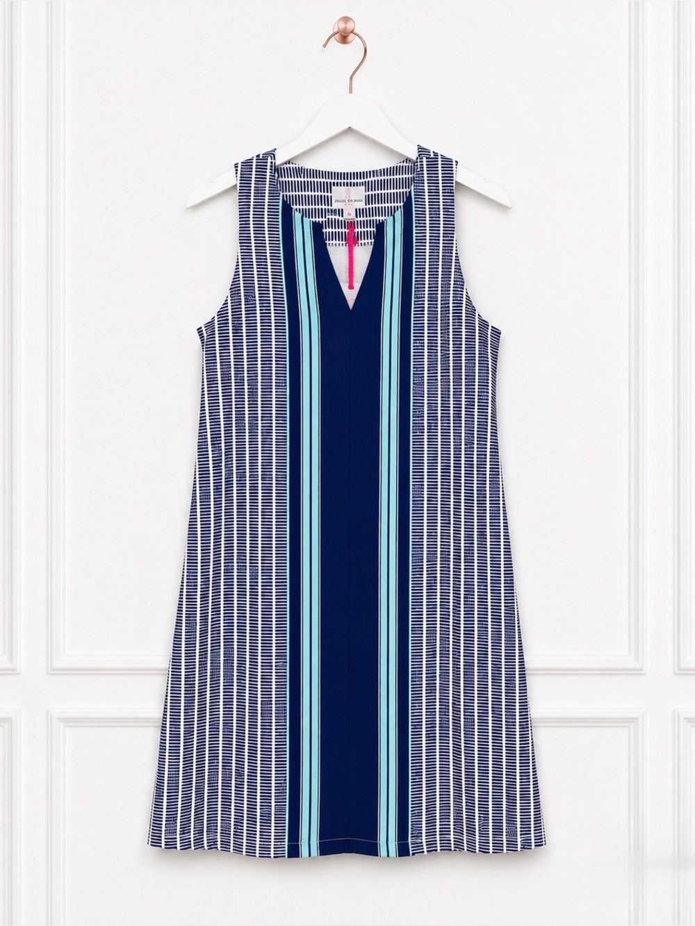 NWT $198 Julie Brown Womens Size 6 Small Striped Preppy Isla Retro Shift Dress